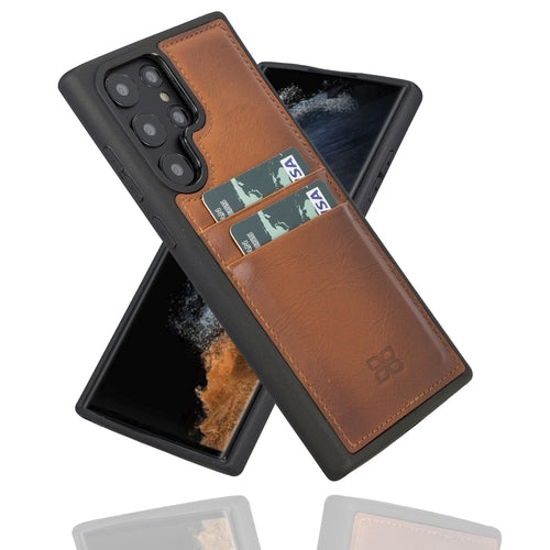Samsung Galaxy S22 Series Genuine Leather Slim Back Cover Case with