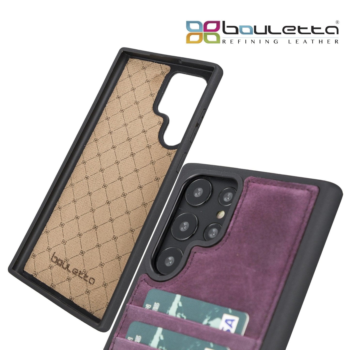 Samsung Galaxy S22 Series Genuine Leather Slim Back Cover Case with