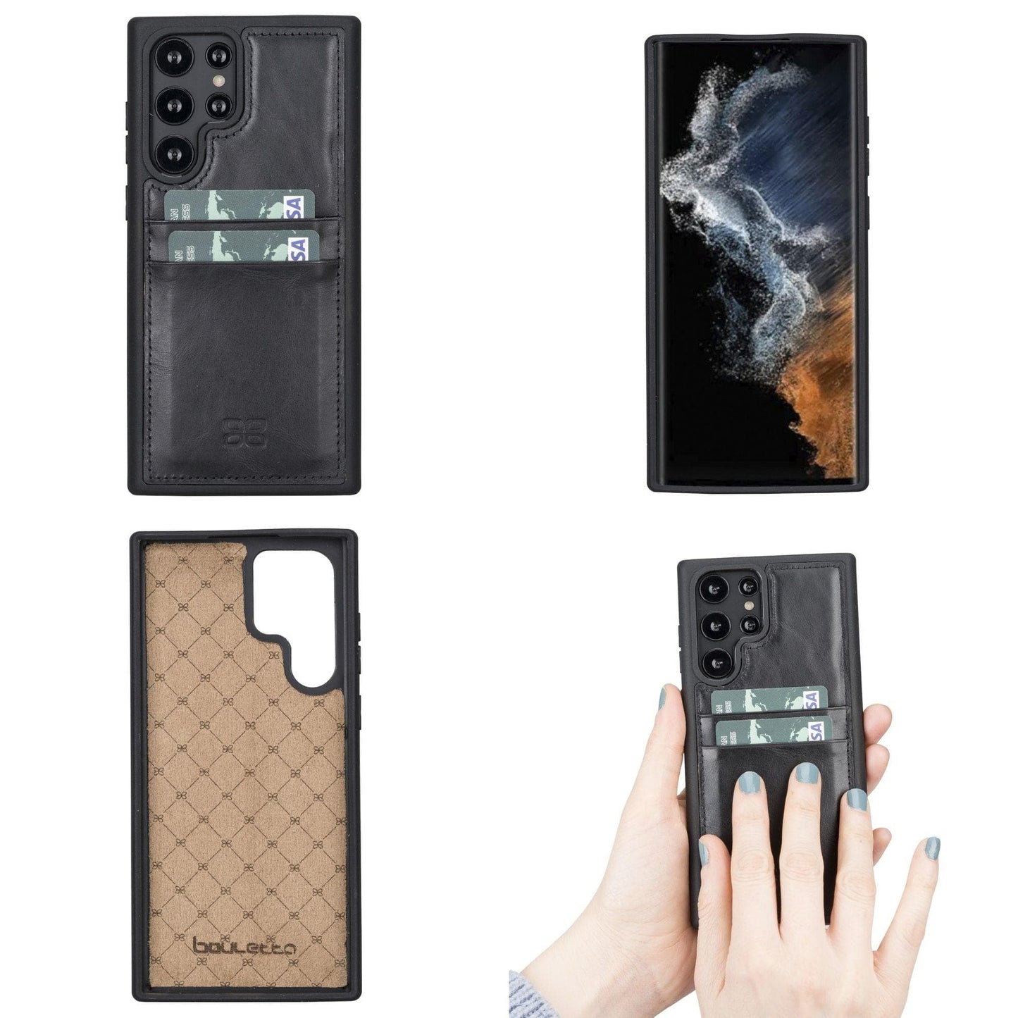 Samsung Galaxy S22 Series Genuine Leather Slim Back Cover Case with