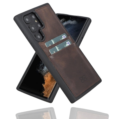 Samsung Galaxy S22 Series Genuine Leather Slim Back Cover Case with