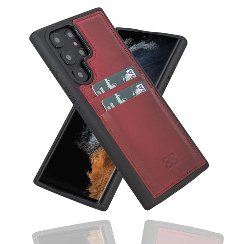 Samsung Galaxy S22 Series Genuine Leather Slim Back Cover Case with
