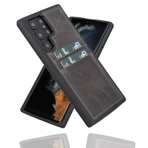 Samsung Galaxy S22 Series Genuine Leather Slim Back Cover Case with