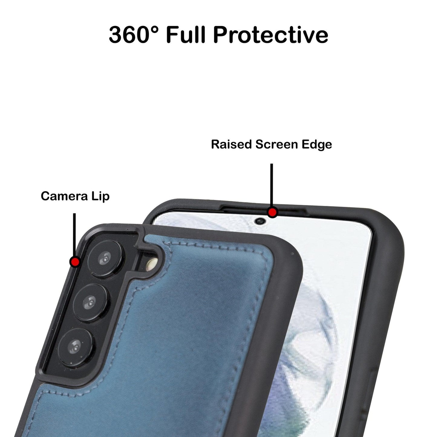 Samsung Galaxy S22 Series Genuine Leather Slim Back Cover Case with