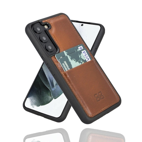 Samsung Galaxy S22 Series Genuine Leather Slim Back Cover Case with