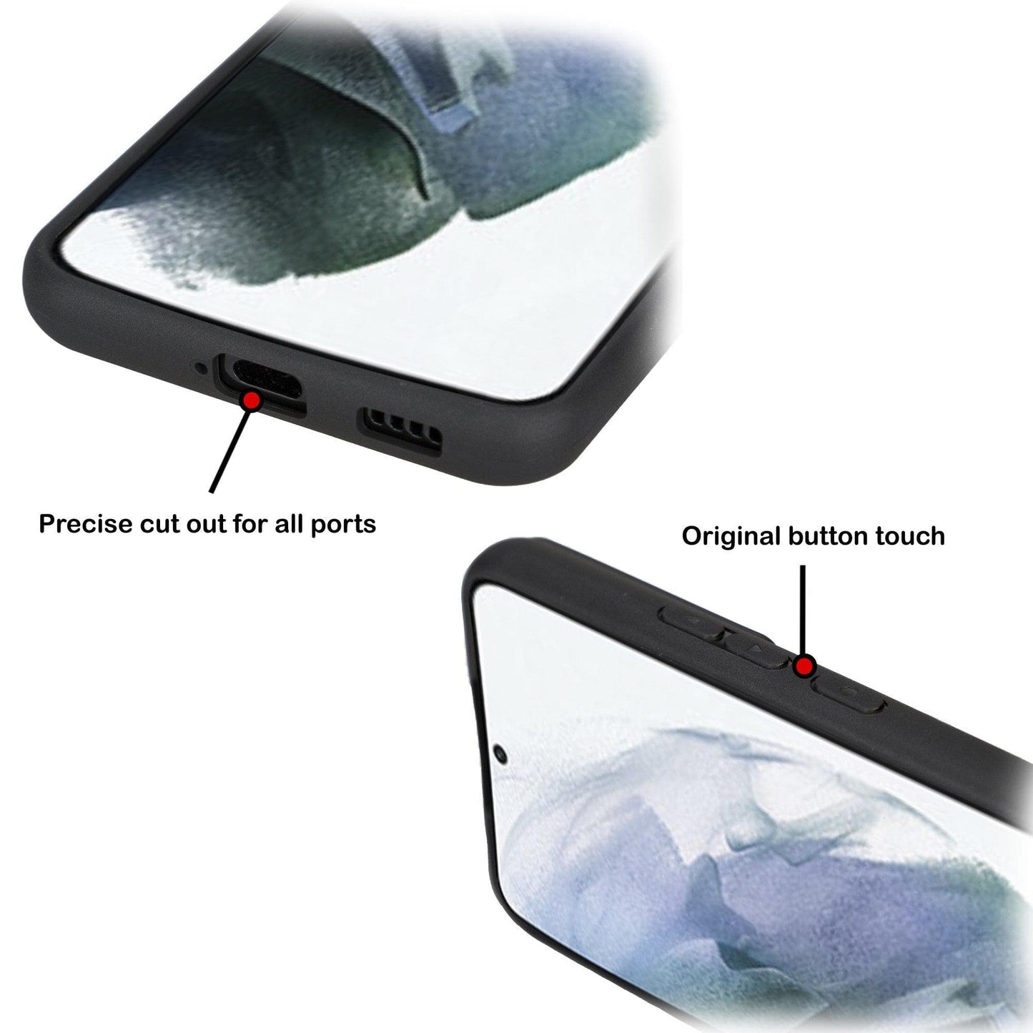 Samsung Galaxy S22 Series Genuine Leather Slim Back Cover Case with