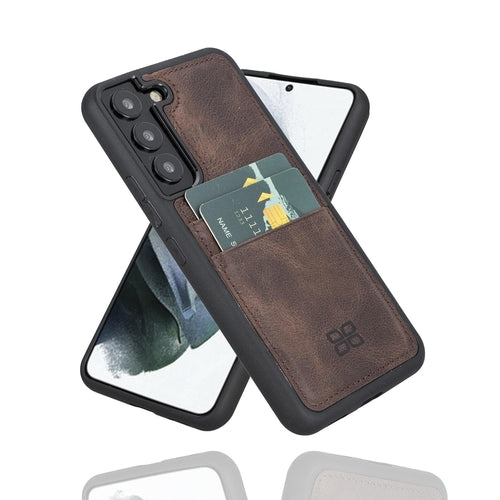Samsung Galaxy S22 Series Genuine Leather Slim Back Cover Case with