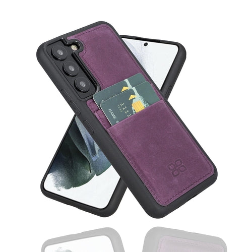 Samsung Galaxy S22 Series Genuine Leather Slim Back Cover Case with