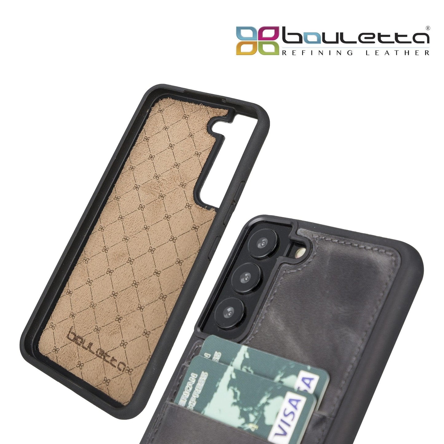 Samsung Galaxy S22 Series Genuine Leather Slim Back Cover Case with