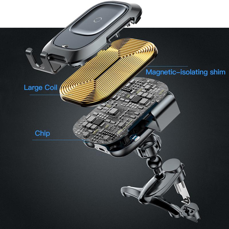 Qi Car Wireless Charger For iPhone 11 Pro XS Max Samsung S10