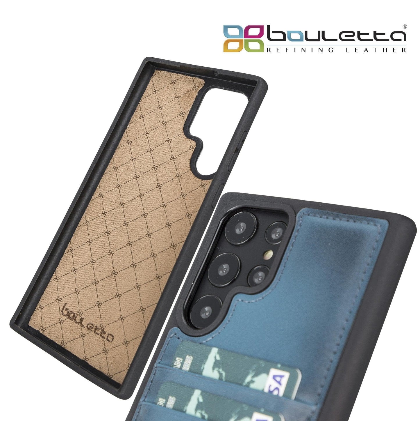 Samsung Galaxy S22 Series Genuine Leather Slim Back Cover Case with