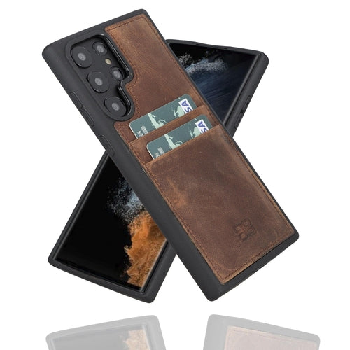 Samsung Galaxy S22 Series Genuine Leather Slim Back Cover Case with