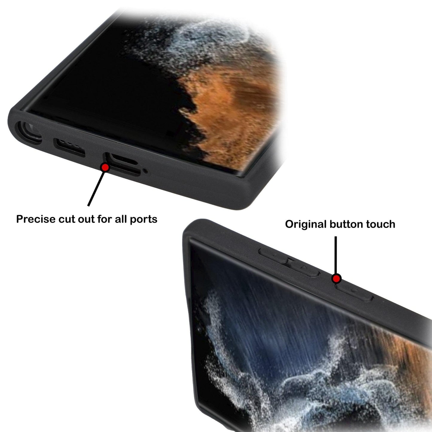 Samsung Galaxy S22 Series Genuine Leather Slim Back Cover Case with