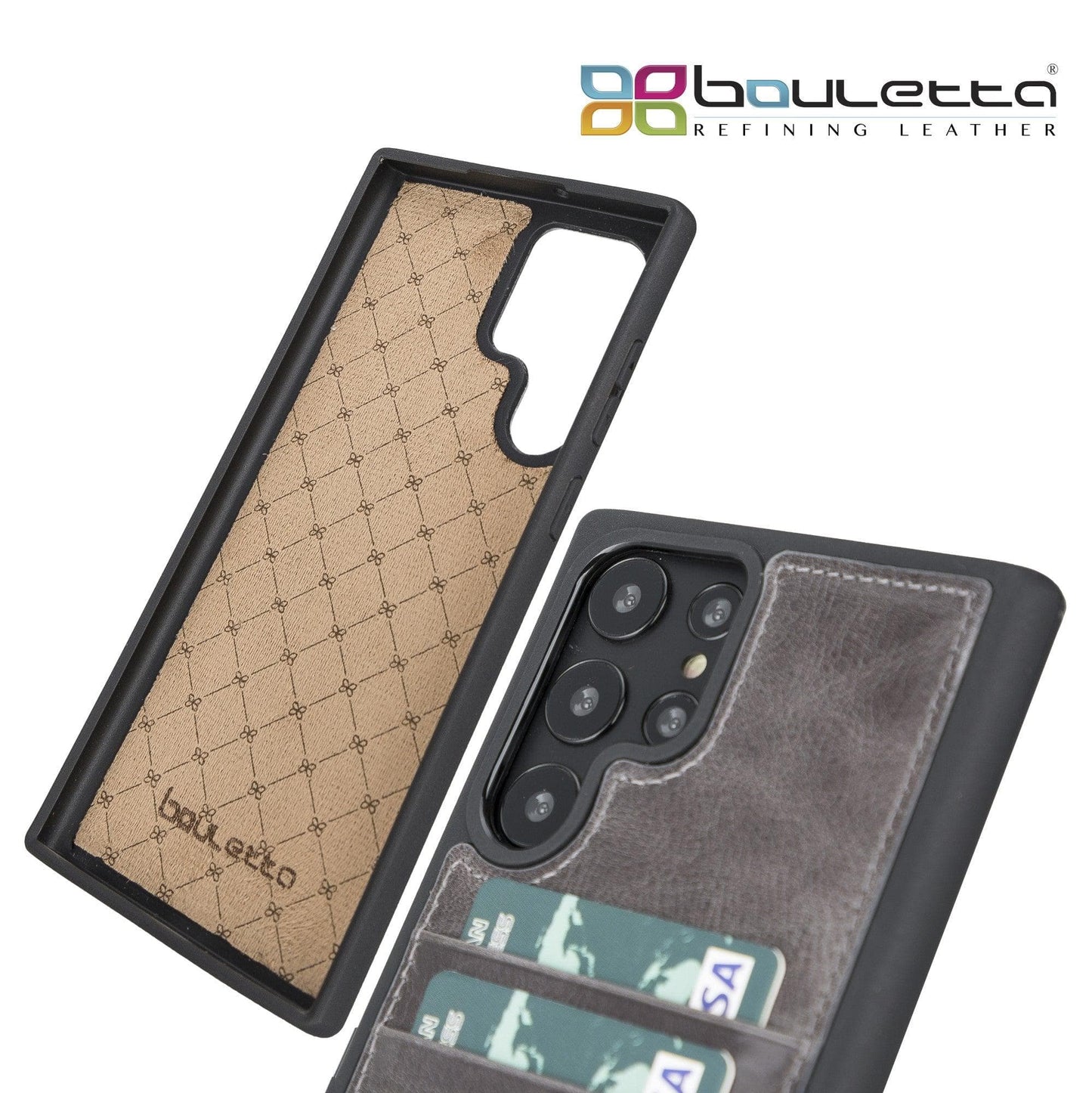 Samsung Galaxy S22 Series Genuine Leather Slim Back Cover Case with