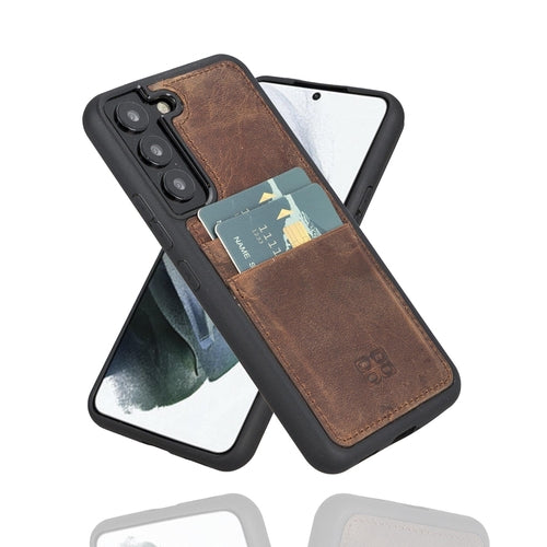 Samsung Galaxy S22 Series Genuine Leather Slim Back Cover Case with