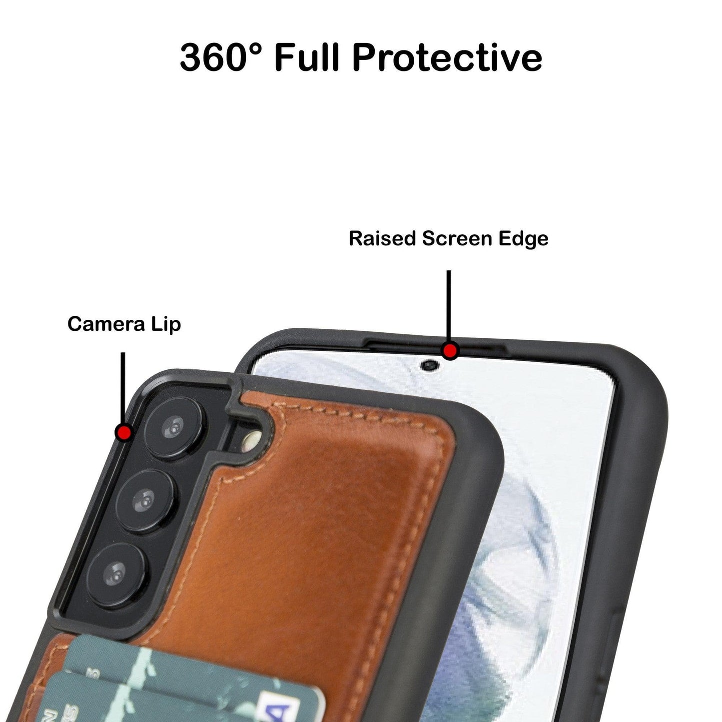 Samsung Galaxy S22 Series Genuine Leather Slim Back Cover Case with