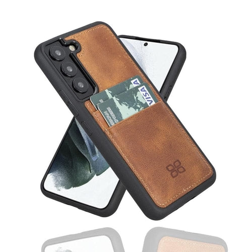 Samsung Galaxy S22 Series Genuine Leather Slim Back Cover Case with